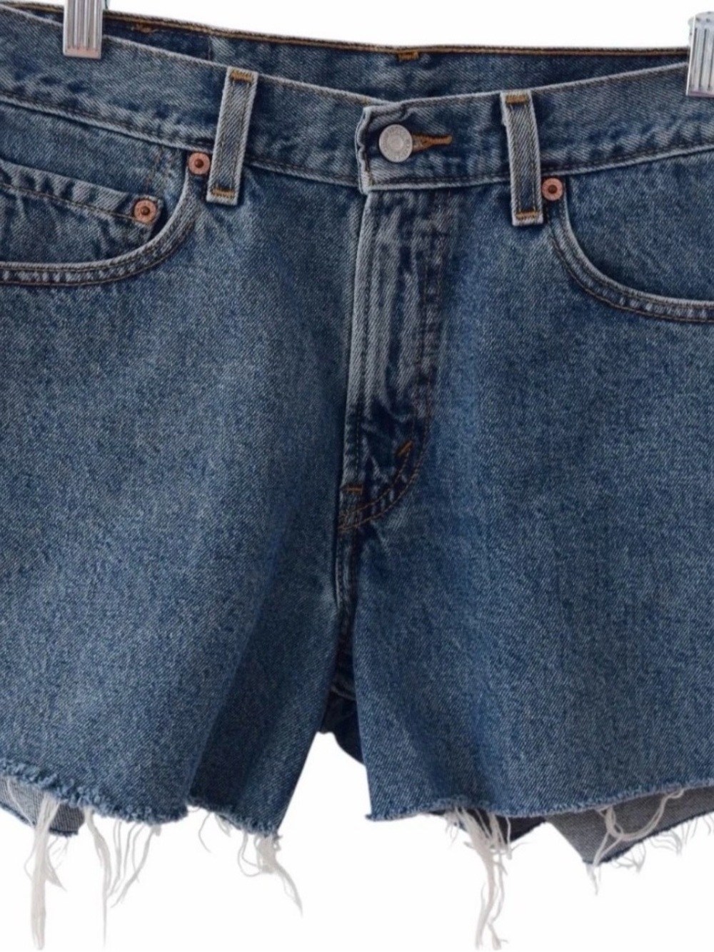 Levi's 550 Relaxed Fit Cut-Off Denim Shorts Blue 29W Mid Rise 100% Cotton